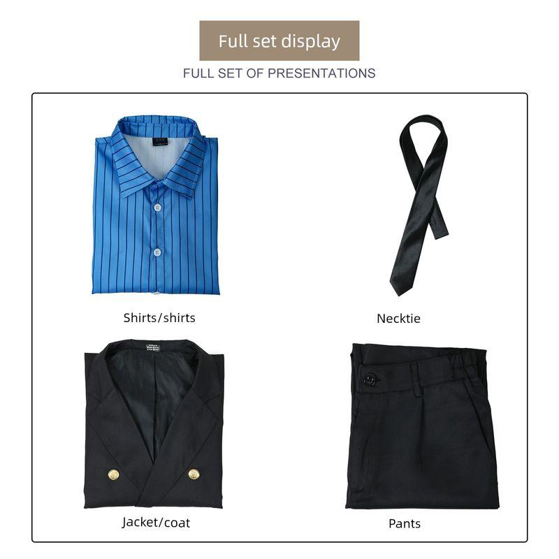 One Piece Cosplay Costume Sanji Yellow and Blue Suit Men's Cosplay Outfit Anime Cosplay Clothing