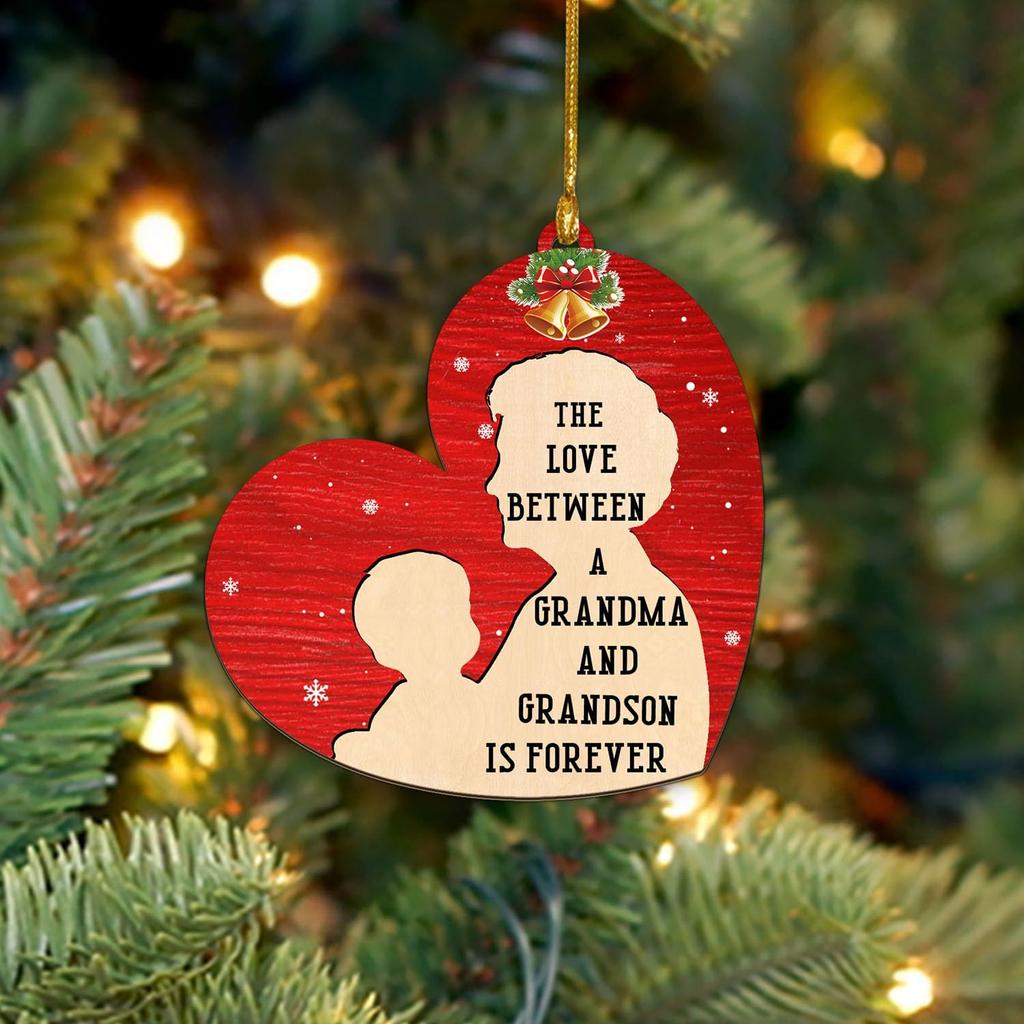 The Love Between a Mom and Son is Forever Ornament, Birthday, for Mothers & Sons Ornaments, Family Wooden Hanging Decoration on Xmas Tree, to Mom