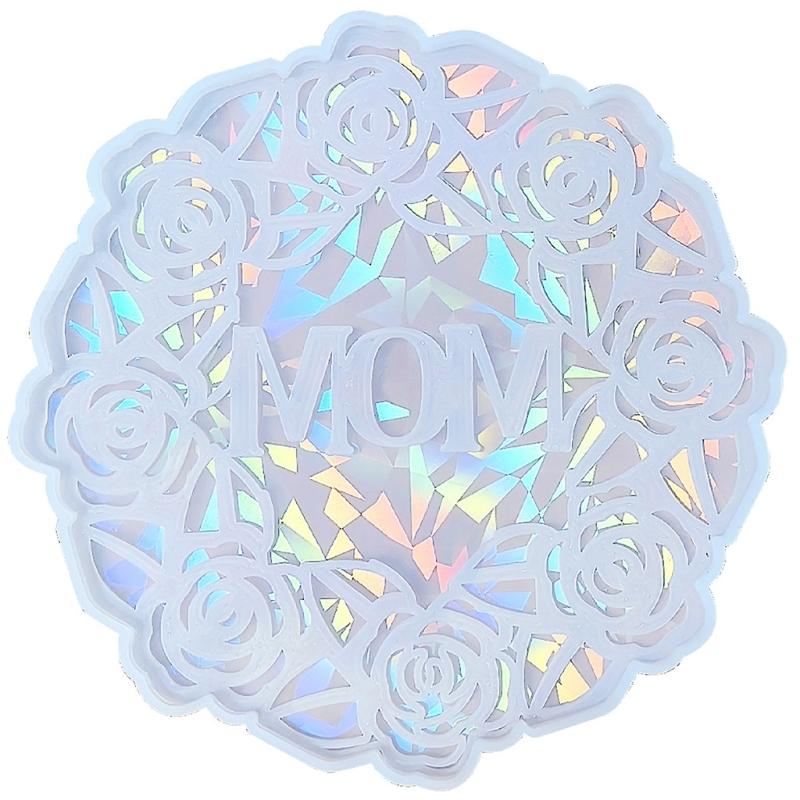 Heat Resistant Silicone Mold Coaster Mould with Unique Rose Flower Pattern Florals Cup Mat Mould for Office Desk