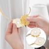 Retractable Magnetic Flower Curtain Clip Buckle Belt Holder Tie Belt Accessories Home Golden
