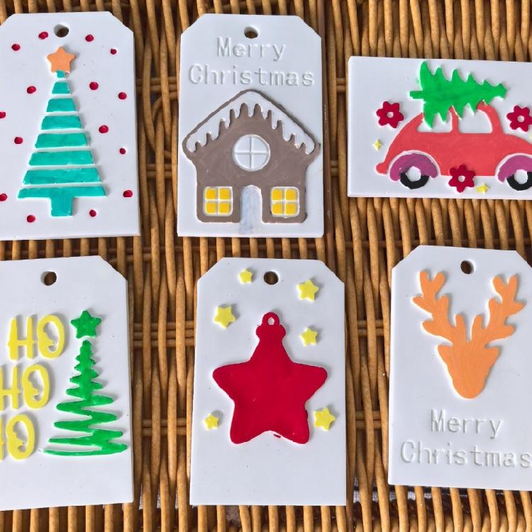 Christmas Resin Molds DIY Bookmarks Resin Molds Silicone Pendant Charm Mold Jewelry Casting Mold for Holiday Decors
