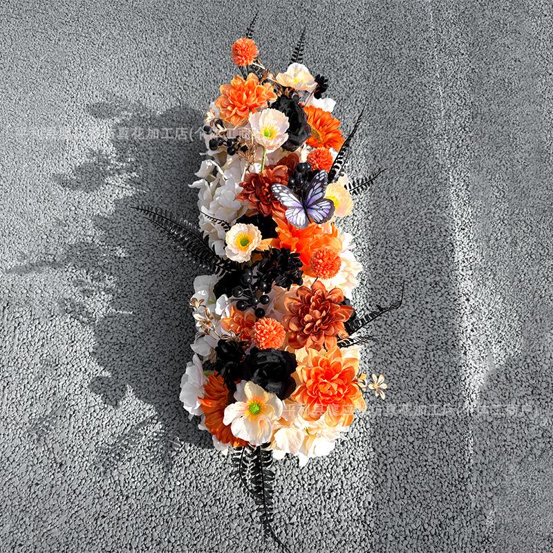 Autumn Color Artificial Flower Ball for Wedding and Event Decorations