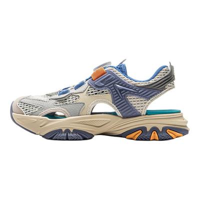 Li Ning Kids Sports Lifestyle Series Comfortable Versatile Non-Slip Low-Top Sandals Kids Sandals Silver-Birch-Gray YKUV006-5