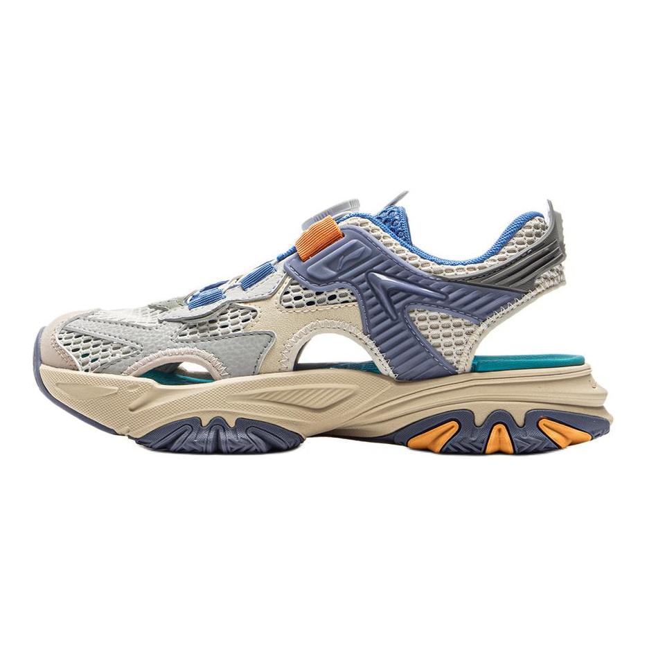 Li Ning Kids Sports Lifestyle Series Comfortable Versatile Non-Slip Low-Top Sandals Kids sandals Silver-Birch-Gray YKUV006-5