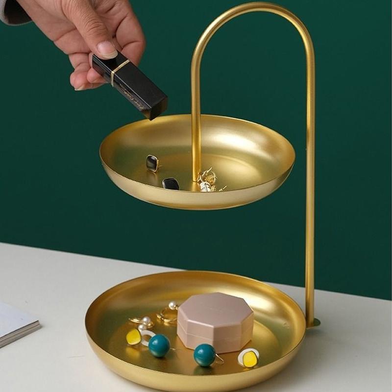 Double Fruit Bowl Sitting Room Home Creative Snack Tray Contemporary and Contracted Candy Dishes Northern Wind