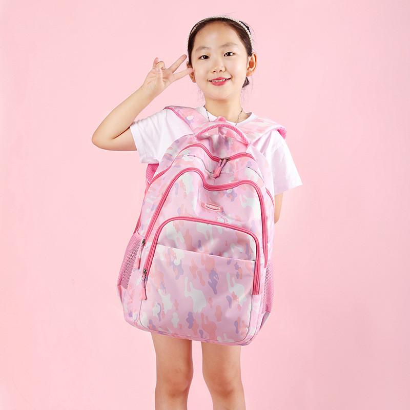 Pattern Contrasting Stripe Neutral Backpack Splash Proof Outdoor Travel Bag