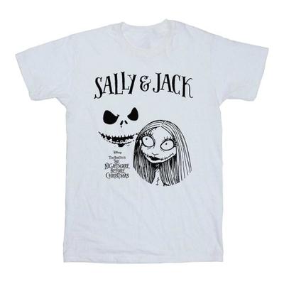 The Nightmare Before Christmas Girls Jack and Sally Cotton T-Shirt