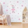 Watercolor Cartoon Bunny Wall Stickers Baby Nursery Wall Decals for Kids Room Living Room Bedroom Home Decor Rabbit Stickers PVC