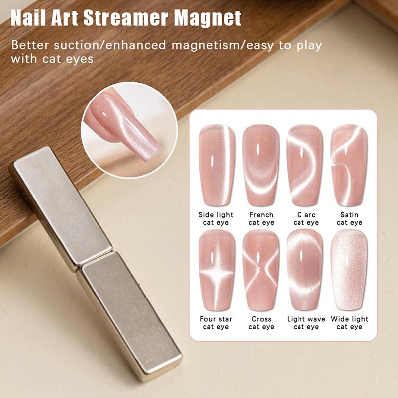 Super Strong Thick Strip Magnet Cat Eye Magnet For Nail Gel Polish 3D Line Strip Effect French Multi-Function Magnet Pen Tools