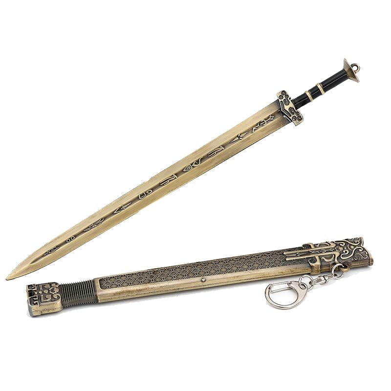 

[Nekoshenyama] Древнее китайское оружие, Знаменитый меч, Меч Фучая короля У, Длина 22 см, Героический воин/Миниатюрная фигурка, Коллекционный, Декор интерьера