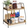 Yusepure Coffee Bar Accessories and Organizer Countertop, Coffee Station Organizer Kitchen Counter Shelf Organizer,Coffee Condiment Storage,Cup Lid