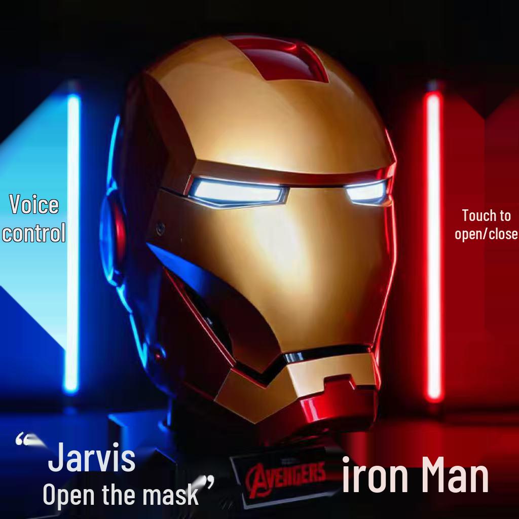 Iron Man 1:1 Wearable Jarvis Helmet - Electric Transforming Mask Toy for Kids