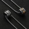 Six-character Mantra, Transfer Beads, Titanium Steel Men's Necklace, Stainless Steel Pendant, Non-fading Jewelry