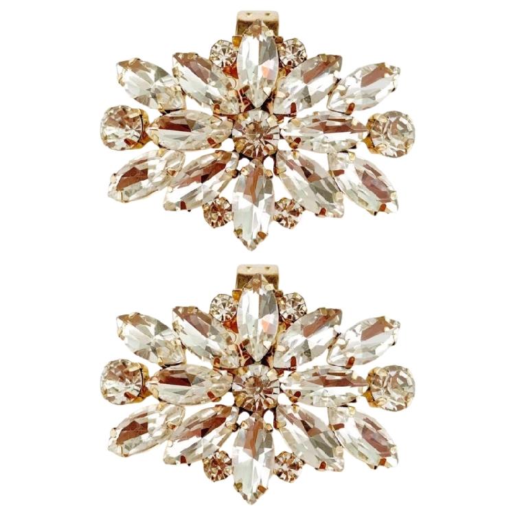 Shoe Clips Charms for Women Detachable Rhinestones Crystal Shoe Buckles Bridal Wedding Prom Party High Heel Decoration