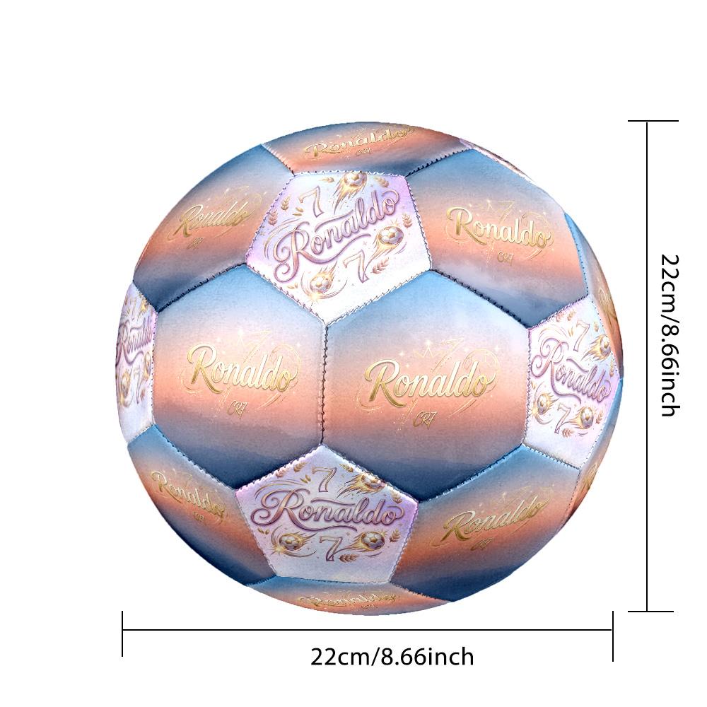 Ronaldo Cr7 Leggenda del Calcio Taglia 5 Pallone da Calcio Cucito a Macchina Universale per Interni/Esterni regalo perfetto per gli appassionati di sport