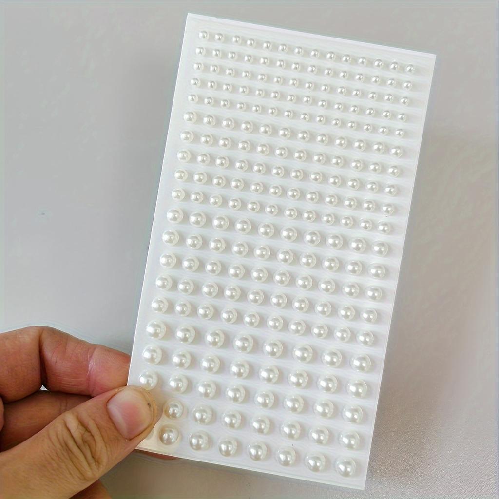 White ABS Plastic Pearl Stickers Versatile Craft Beads for Phone Cases, Albums, Water Bottles & Gift Decorations
