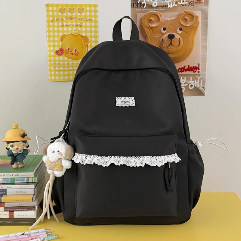 Schoolbag Korean ins Gentle Lace Sweet Girl Travel Backpack Fresh Elementary School Bag Female College Style Backpack