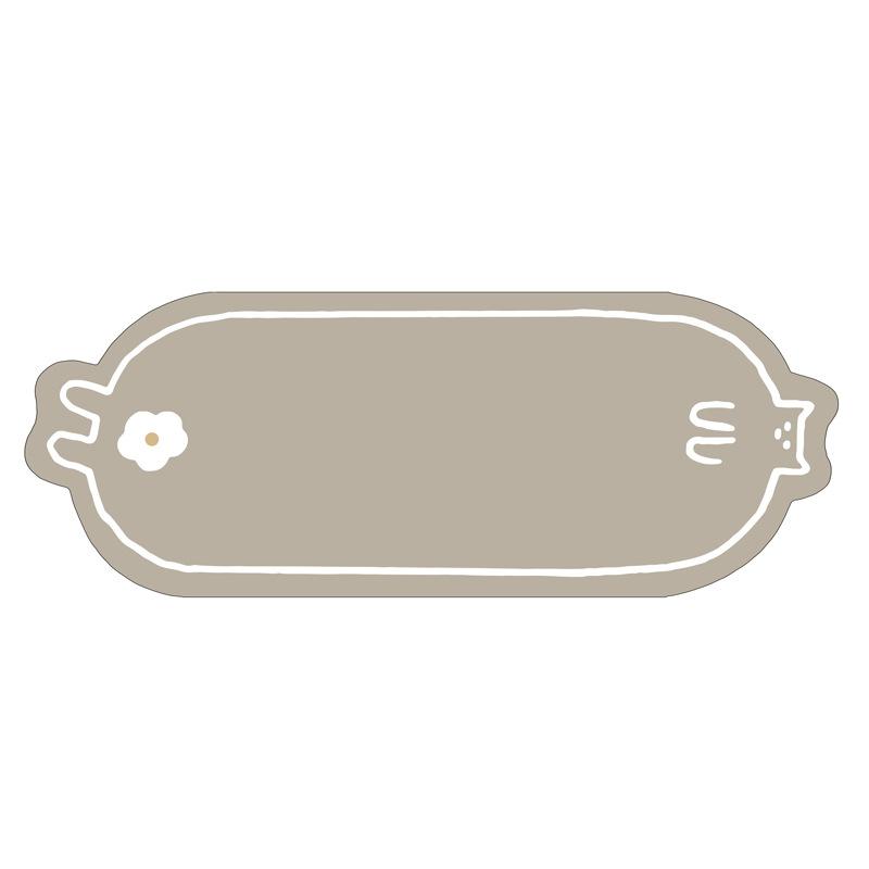 Cartoon Cat Home Bathroom Anti Slip Mat Semi Circular Wear Resistant Water Absorbing Floor Mat Bathroom Door Diatom Mud Floor Mat