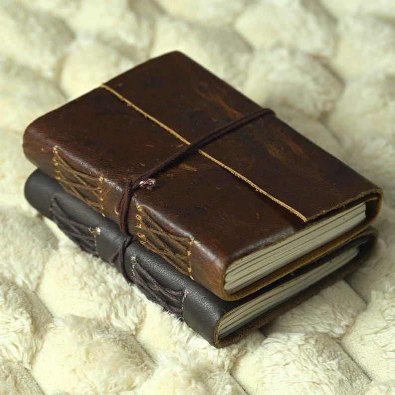 Leather Journal Set of 2 – Handmade Vintage Notebooks | Rustic Travel Journal Gift for Writers & Artists.