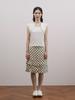 Pibeuseupibeuseu Dot Pleasts Skirt / Beige
