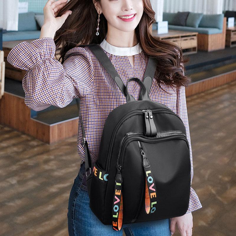 Yogodlns Semplice zaino nero donne Grande Capcity Borsa da viaggio  impermeabile Oxford Pack Fashion Letter Design Zaino Bookbags acquista in  modo economico — spedizione gratuita, recensioni reali con foto — Joom