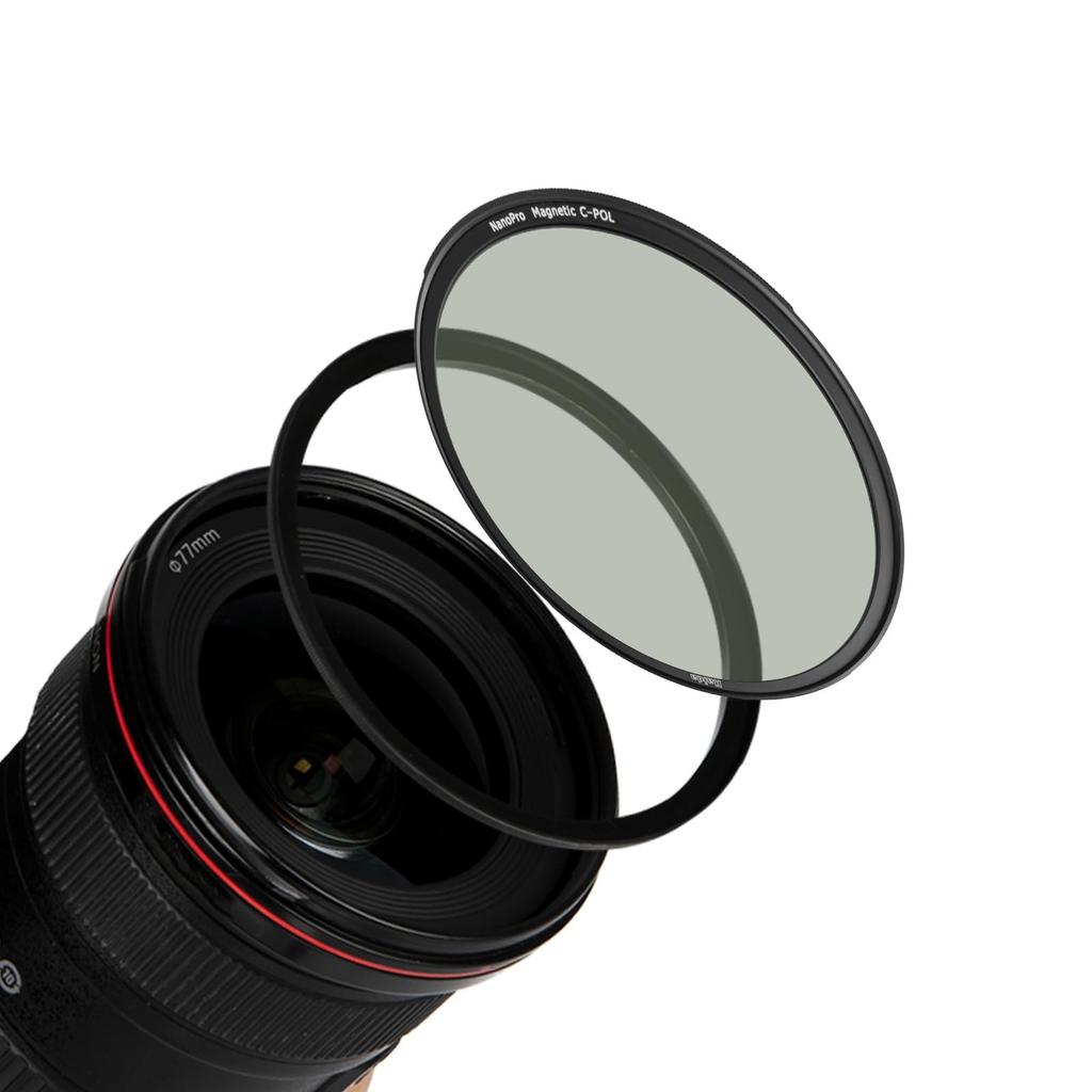 Haida Magnetischer PL Magnetischer Polarisationsfilter mit Adapterring, 77mm, Filter, CPL, Ultra-Dünn,