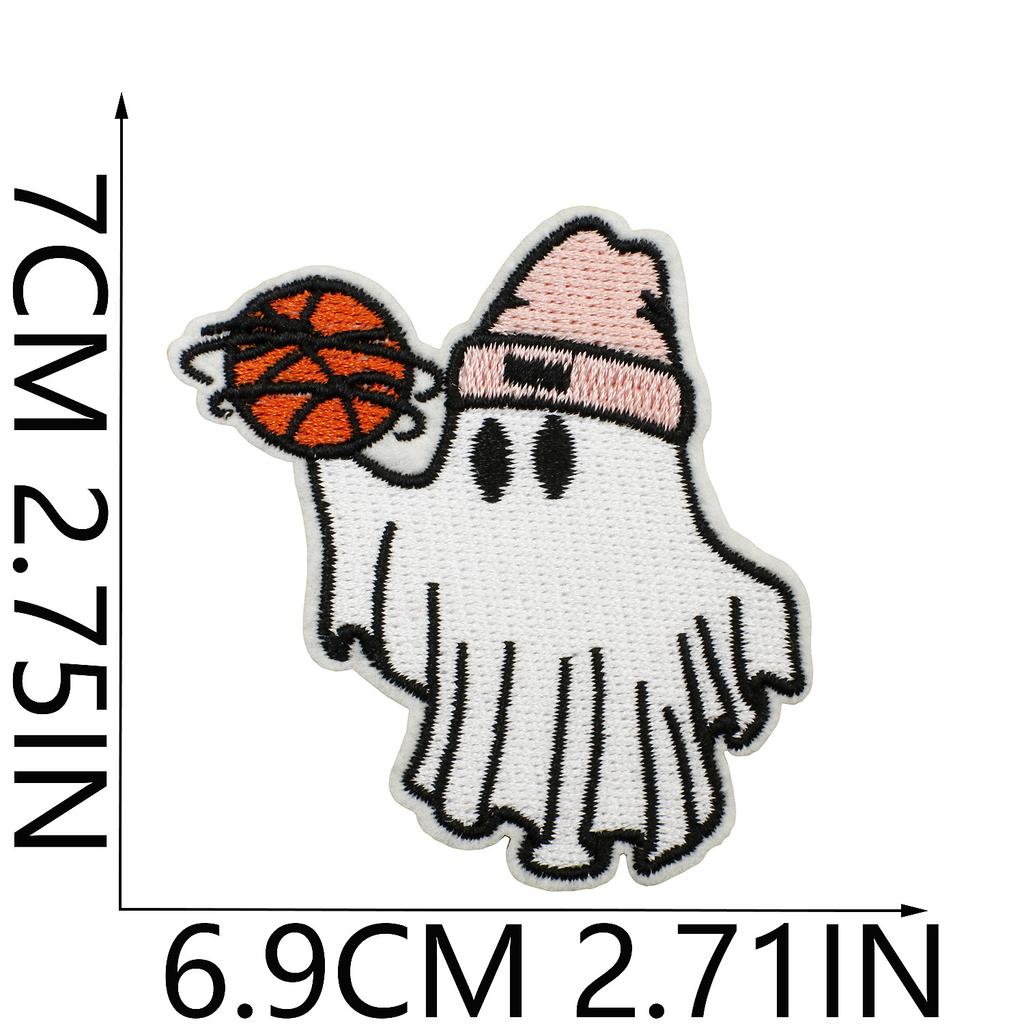 Halloween Cat Ghost Embroidery Cloth Sticker Holiday Decoration Flowers Witch Embroidery Chapter A Piao Bicycle Patch Sticker
