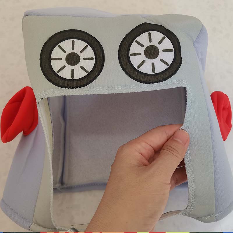 Funny Robot Cosplay Costume Unisex Sponge Jumpsuit With Hat Carnival Party Stage Performance Outfits For Halloween