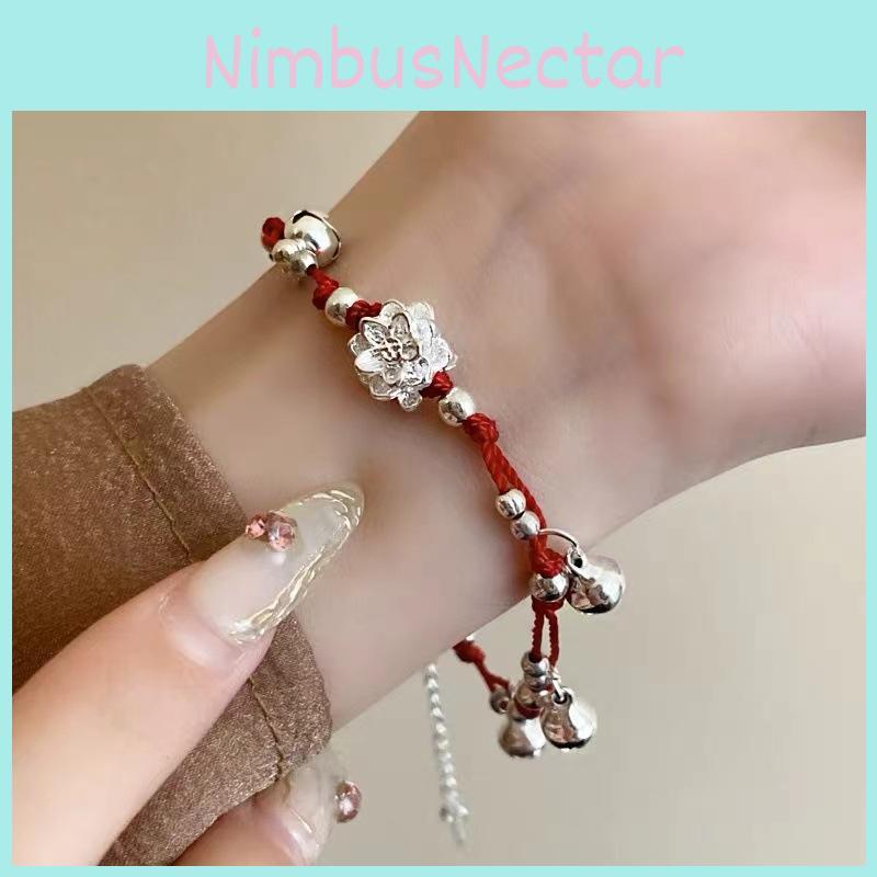 Trendy Handmade Lotus Bell Bracelet Chic Geometric Design For Summer 2024