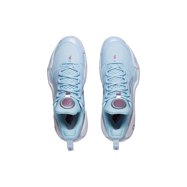 Li Ning Speed 9 Cushioning Abrasion Resistant Low top Basketball Shoes Men's Blue Silver ABPT001-6