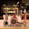 SKY FISH Bartender Kit Cocktail Shaker Set-6 Pieces Stainless Steel Copper Plated Etching Bar Tools with Boston Shaker Tins,Mixing Spoon,Mojito