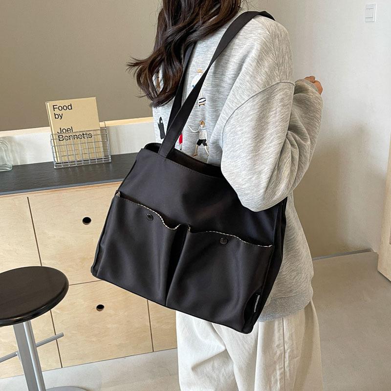 Canvas Bag Large Capacity Fashion Women's Bag New Spring and Summer Fashion Simple Handbag Women's Bag Commuter Shoulder Bag