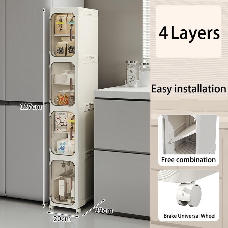 Toilet Storage Cabinets, Bathroom Cabinets, Kitchen Shelves, Foliding Storage Cabinet 1/2/3/4/5 Layers