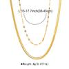 Women Ins Fashion Layered Stainless Steel Choker Color Retaining Simple Flat Snake Chain Double Layer Necklace For Women