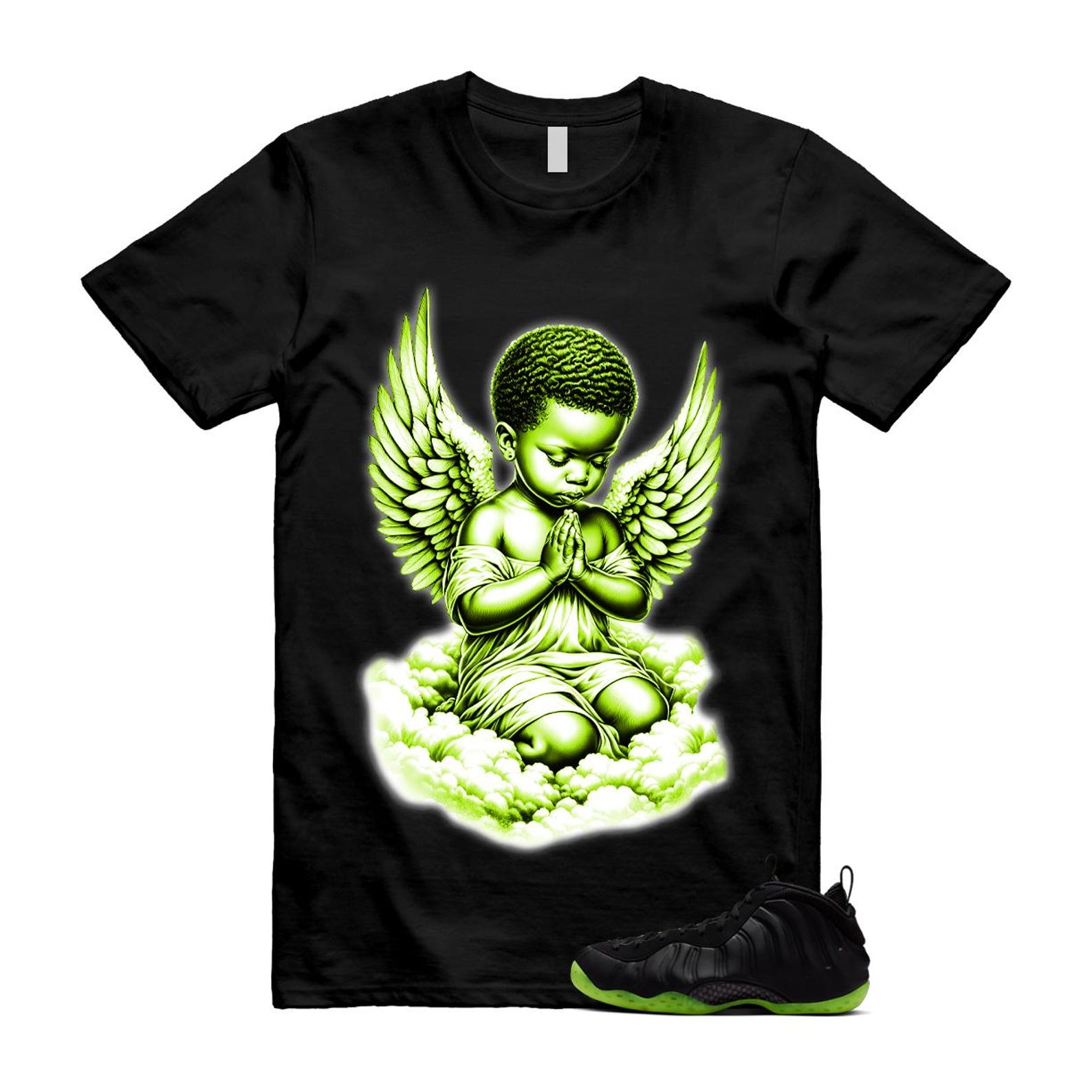Foamposite Volt Black Air One T Shirt Match ANGEL S