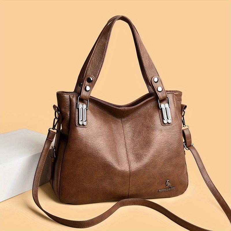 

Женская кожаная сумка-хобо, модная наплечная сумка кроссбоди, большая вместимость, повседневная сумочка 36*12*30cm