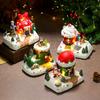 Christmas Resin Glow Rotating with Music Ornaments Christmas Gift Music Box Christmas Decorations