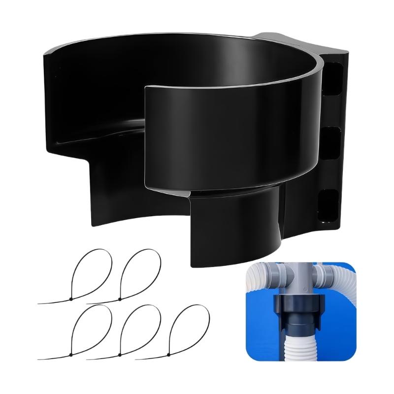 

Strong ABS Plastic Pool Valves Holder Prevents Hose Damage & Extends Equipment Life Suitable for Secure Installation 1