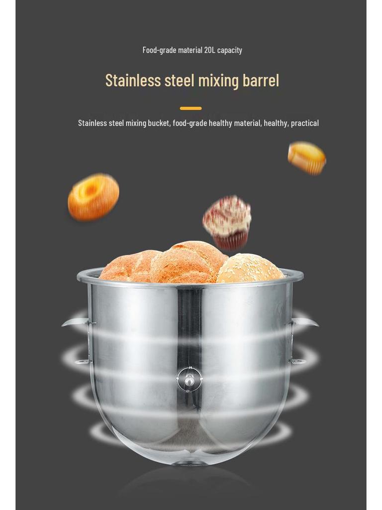 Commercial B15B20 Multifunctional Mixer: Powerful Dough Kneader, Egg Beater & Milk Cream Machine
