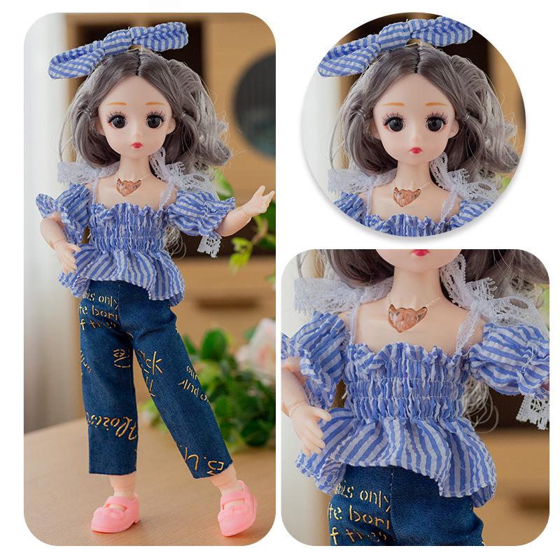 30cm Yitian Barbie Doll Set: BJD Doll with Music, Wedding Dress, and Outfit Changes