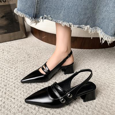 Schwarze Lackleder Mary Jane Schuhe Sommer Neue Mode Quadratische Zehenpartie Damen Pumps Bequemer Klobiger Absatz Damen Einzelne Schuhe