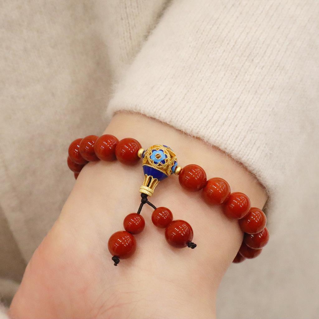 Natural Nanhong Agate Bracelet Fashion Women Daily Jewelry Lucky Gift