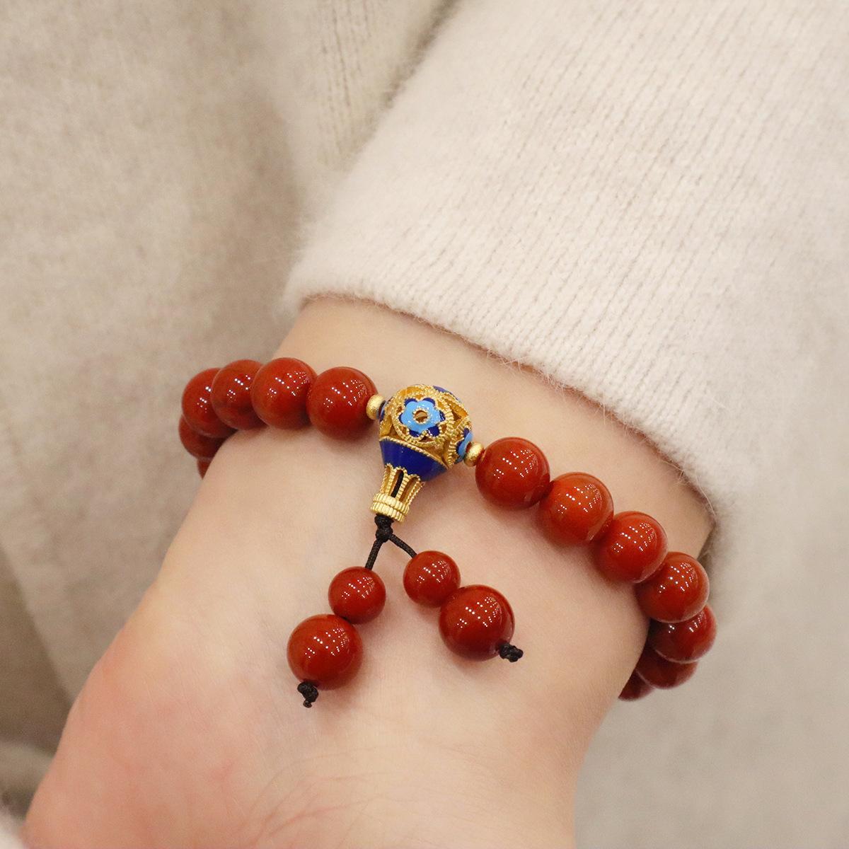 

Natural Nanhong agate braceletfashion women daily jewelry gift