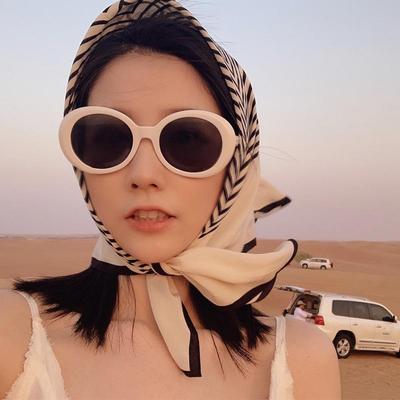 Nordic Style Simple Silk Square Scarf - Spring & Autumn Korean Fashion