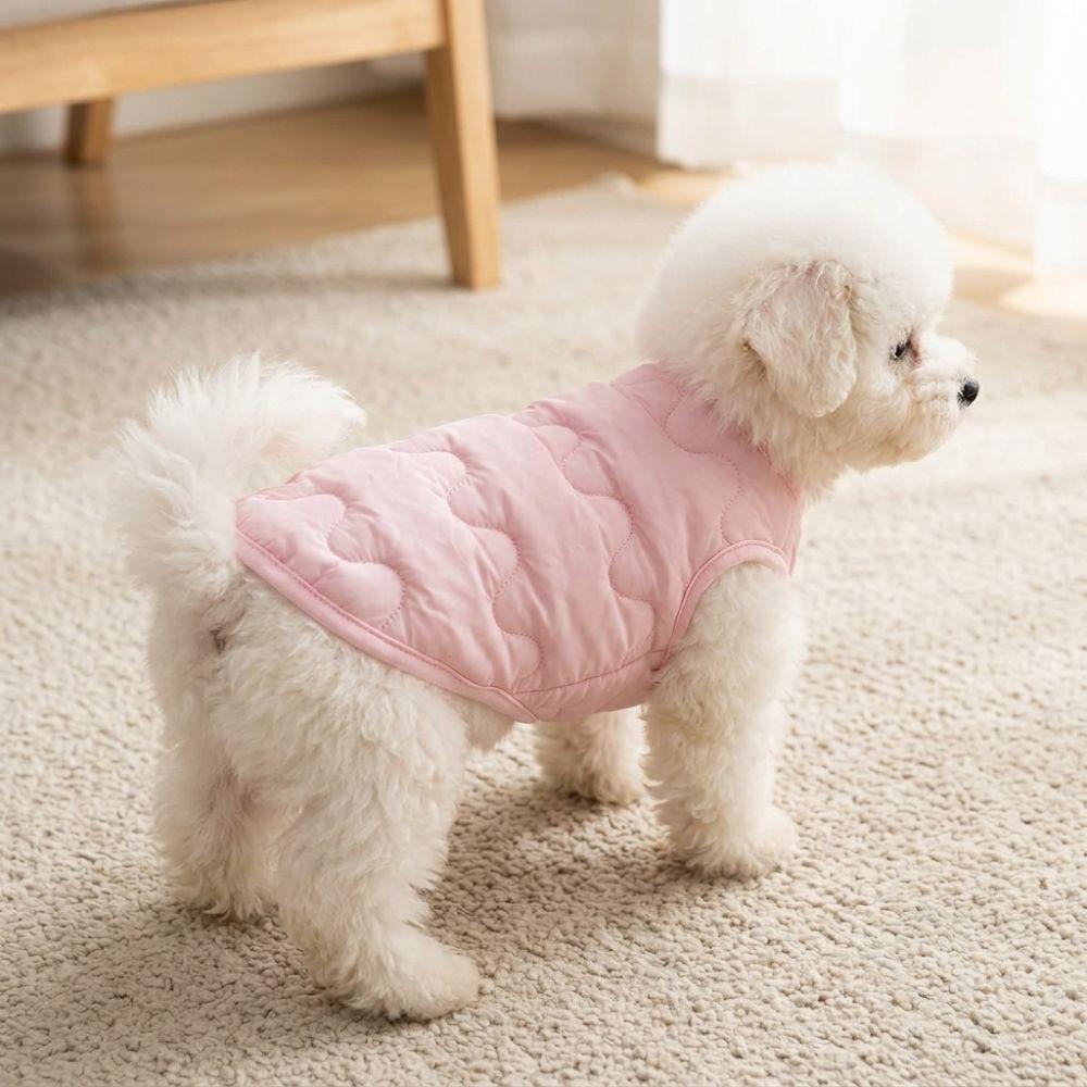 Breathable Liner Dog Down Jacket Round Neck Puppy Winter Cotton Coat Dog Clothes Daily Walking