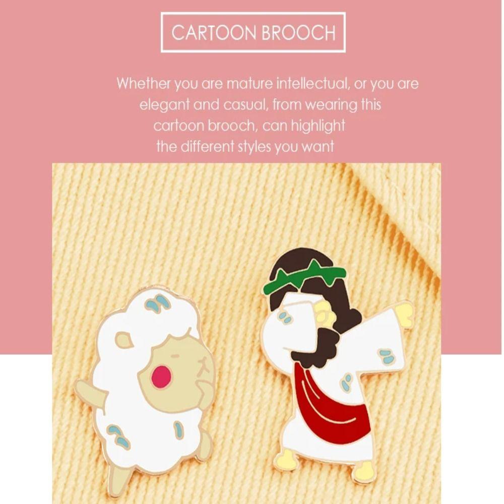 Swag Dancing Shirt Lapel Pins Interest Enamel Brooches Christian Faith Icon Badge  Jewelry Gift
