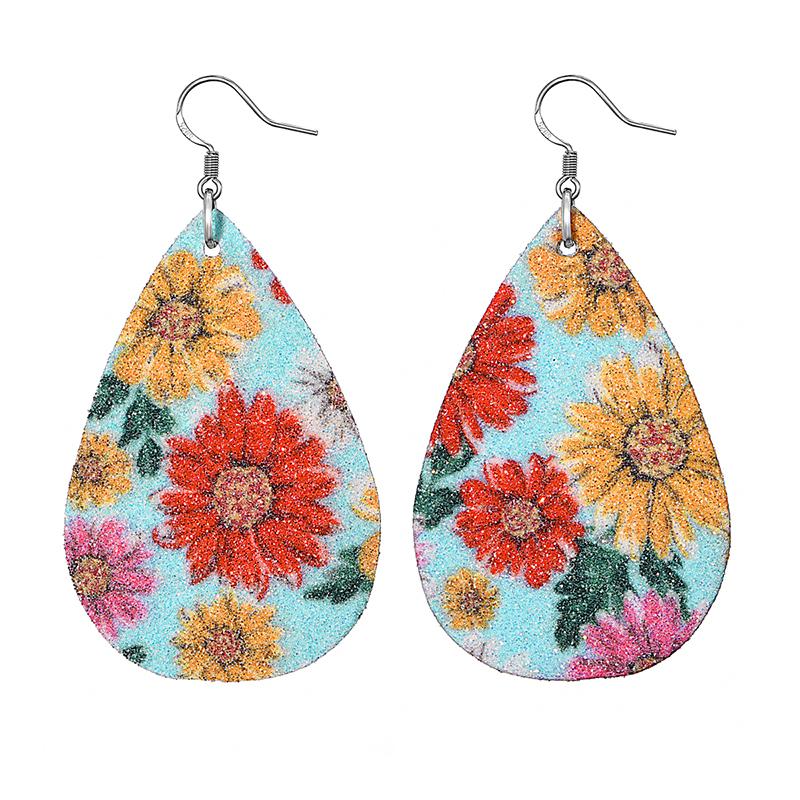 Fashion Leather Earrings Lightweight Faux Leather Leaf Earrings Teardrop Dangle Handmade For Women Girls Jewelry Wholesale
