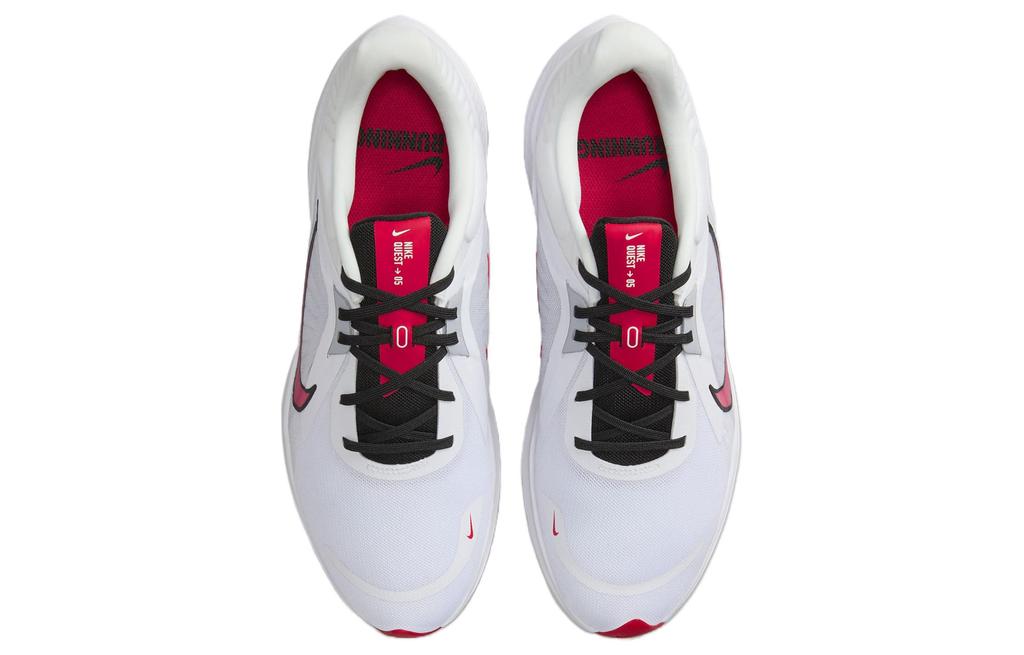 Nike Quest 5 White Light Smoke Grey Black Fire Red