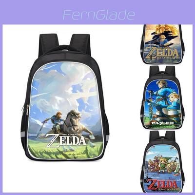 Ruime rugzak met Zelda-thema voor kinderen, lichtgewicht en ergonomische schooltas
