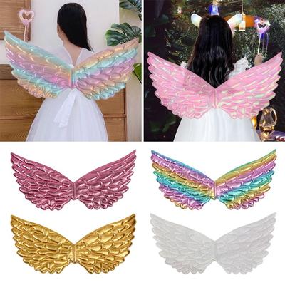 Universal Rainbow Fairy Angel Wings Birthday Shiny Cosplay Props Supplies Stage Performance Baby Shower Party Decoration